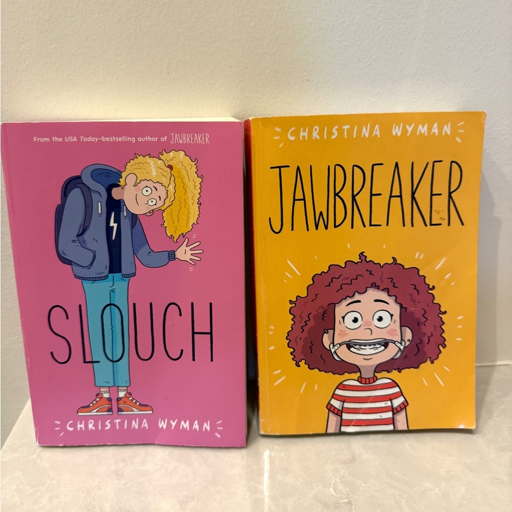 “Slouch” and “Jawbreaker” books by Christina Wyman